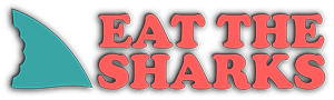 Eat the sharks logo